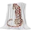 Wild Animal Cheetah Flannel Fleece Bed Blanket Bedspread Bed Cover Soft Lightweight Warm Cozy Throw Blanket Twin Queen King Size