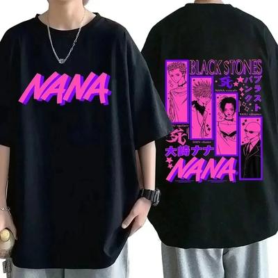 Anime Nana Osaki Nadrukowana Kreskówka Anime T-Shirt Męski Krótki Rękaw Duży Harajuku Streetwear Moda Męski T-Shirt#Kolor(4)