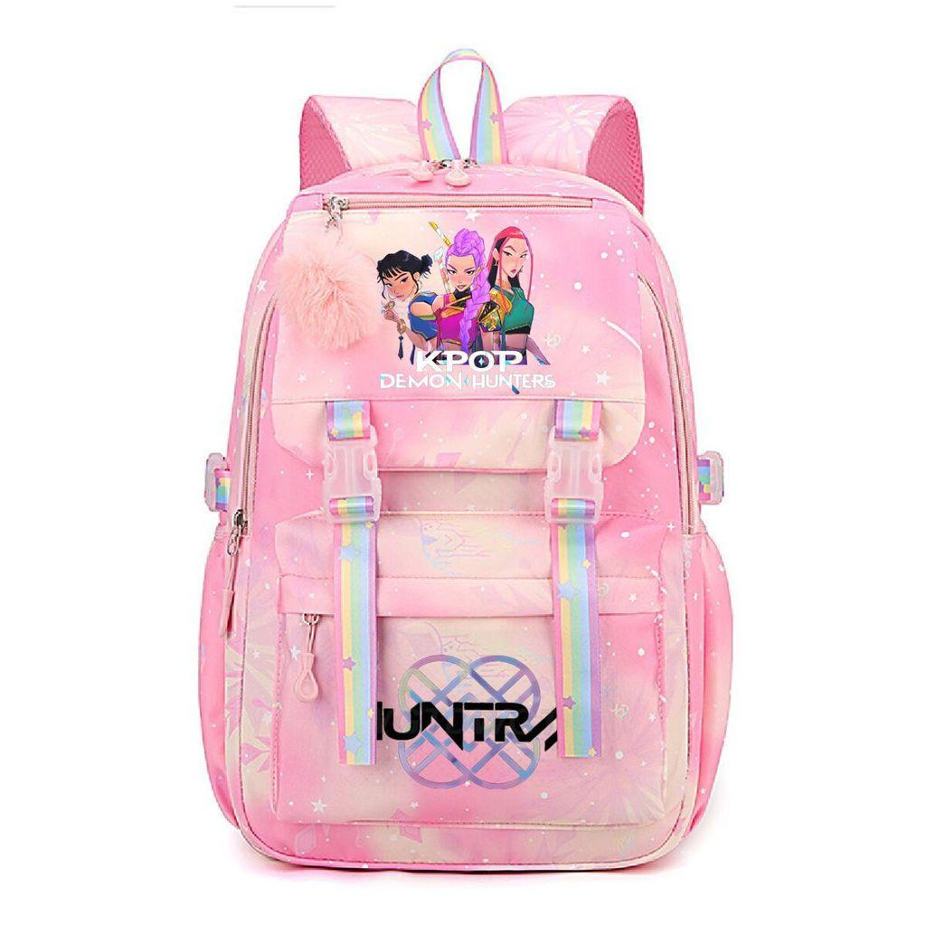 Kids Girls Kpop Rumi Mira Zoey Super Star Singers Printed Backpack Student School Bag