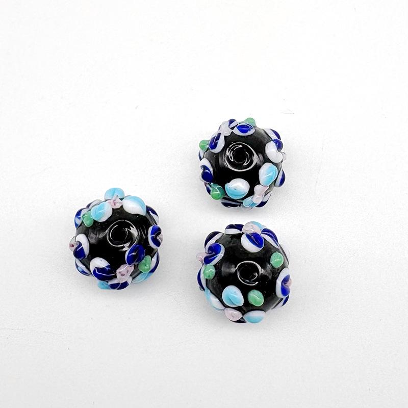 3D Multilayer Two-tone Petal Glass Beads for DIY Jewelry Crafting