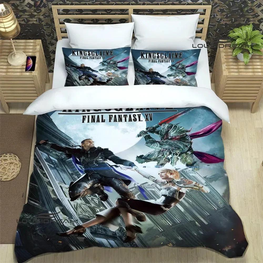 Game FINAL FANTASY Print Beddengoedsets voortreffelijke bedbenodigdhedenset dekbedovertrek dekbedset beddengoedset luxe verjaardagscadeau EU Single 135x200cm