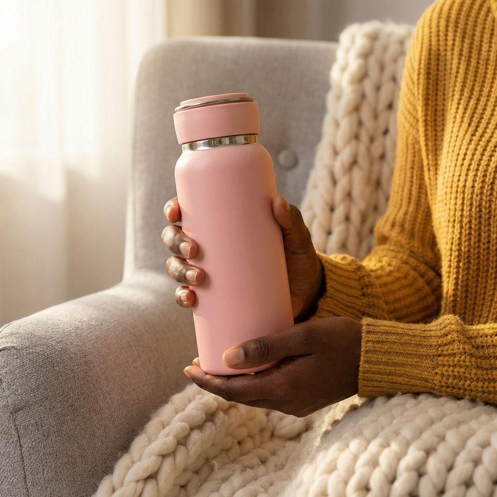 600ML Thermal Water Bottle Large Capacity Vacuum Flask Portable Insulated Water Bottle  Kitchenware