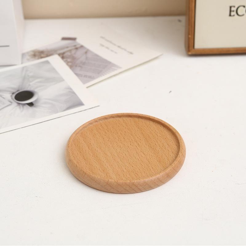 9Cm Durable Blank Wood Coasters Stand Mug Tea Coffee Cup Pad Heat Resistant Drink Mat Home Tableware Round Wood Mat Decor
