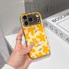 Lucky Start Phone Case For iPhone 17 16 15 14 13 12 11 Pro Max 16E Gold Electroplated Glass Shell  Sunny Blossoms Cover