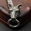 Nordischer Wolfskopf Edelstahl Herren Hip-Hop Armband