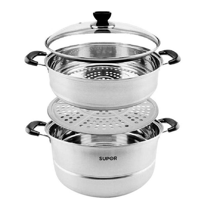 Supor Classic Edelstahl Doppelschicht Dampfgarer