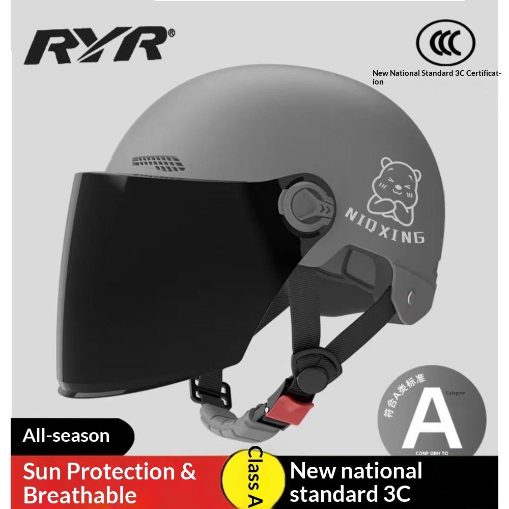 

Electric Motorcycle Helmet Men and Women Battery Car Summer Four Seasons Universal Helmet Half Helmet