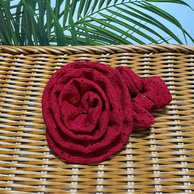 Жареные Плетеные Хворости Роза Волосы Петля Летний Нежный Кишка Веревка Голова Французский Цветок Ремешок Головной Убор красный