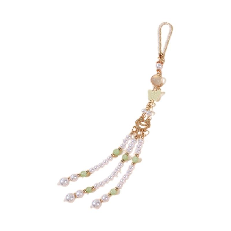 Chinese Style Brooch for Traditional Clothing Handmade Cheongsam Pendant with Long Fringes Waist Hanging Ornament