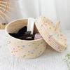 2pcs Sturdy Cotton Rope Storage Baskets With Lid Designs for Keeping Living Space Neat and Tidying Household Use