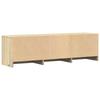 TV Stand with LED Lighting Sonoma Oak Finish 140 x 34 x 40 cm