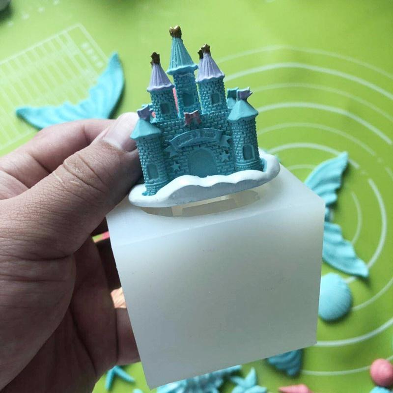 Three-dimensional Castle Silicone Mold Diy Crystal Epoxy Glue Antique Silicone Mold Cake Mold