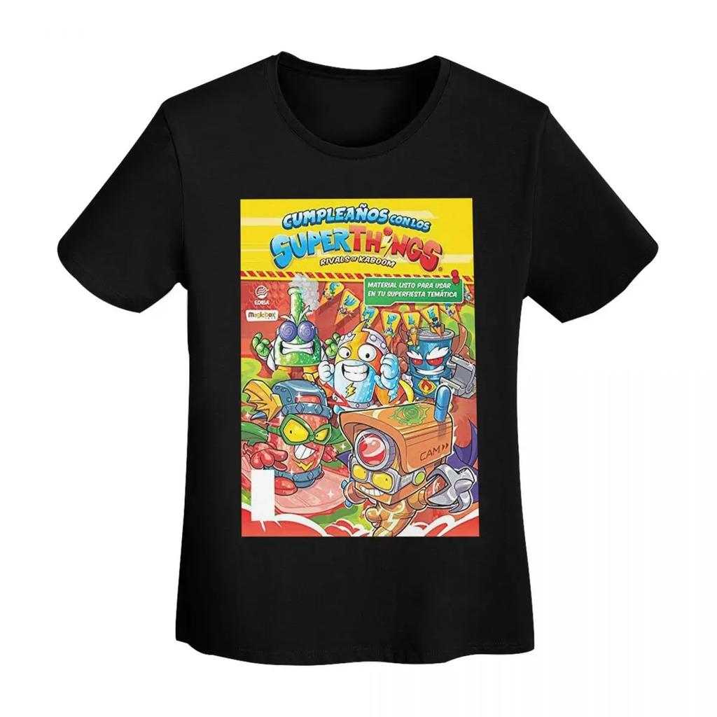 Super Zings Superthings Desen Animat Tricou Femei Mânecă Scurtă Tricouri Gât Rotund Streetwear Bumbac Vară Tricouri Streetwear