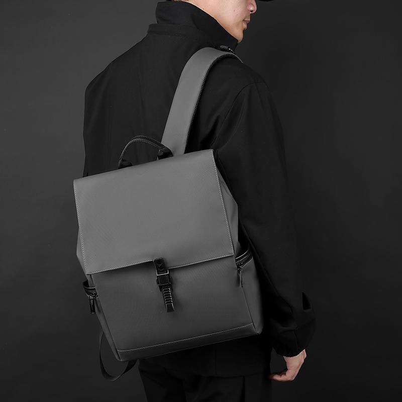 Schulranzen für Herren mit großem Fassungsvermögen, einfarbig, Business-Rucksack