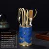 Handton Lacquered Brass Tea Ceremony Tool Set