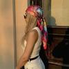 Square Silk Scarf Women Luxury Brand Satin Print Hijab Scarves Muslim Pareo Bandana Female Shawl Wrap Headband Foulard 90*90cm