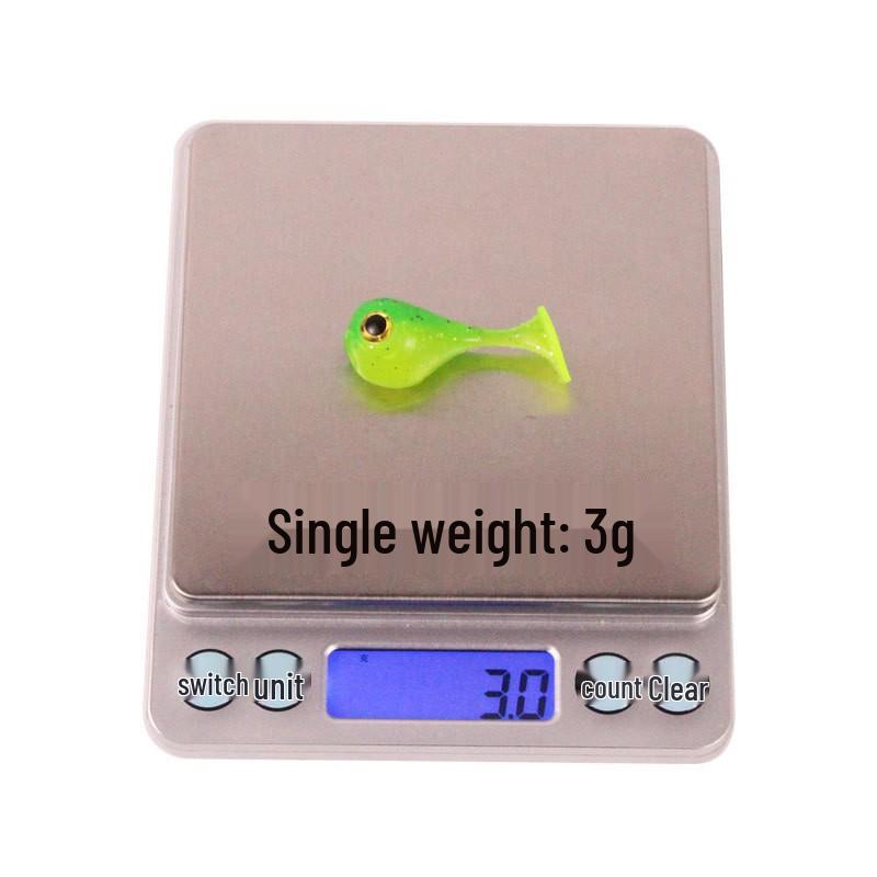 Two-tone Big Head Fish T-Tail 4.5cm/3g Silicone Soft Lure - Realistic Mandarin Fish & Bass Bait