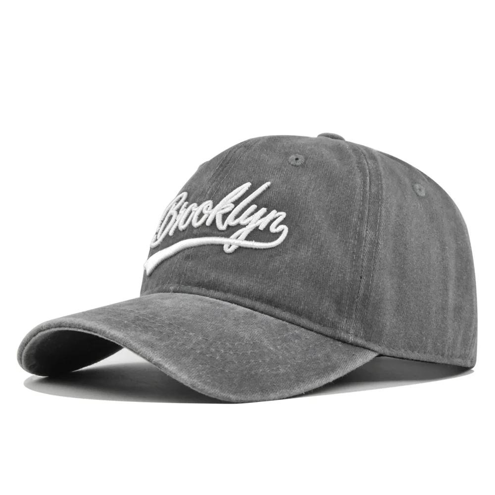 Unisex Snapback Hat Hip Hop Retro Casual Dad Hat for Men Women Sport Gift Vintage Washed Cotton Baseball Cap Embroidery Brooklyn