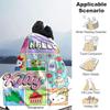 1pc Hello Kitty's Whimsical World Blanket, Soft Throw for Home Decor, Gift Idea, Living Room, Travel, Camping, Car Blankets, Beach, Office Naps, Suita