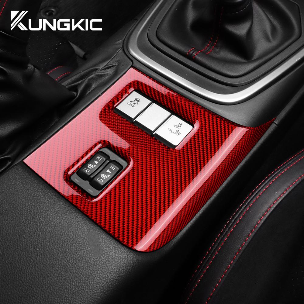 Real Hard Carbon Fiber For Subaru BRZ Toyota GR86 2025 2025 2025 2025 2025 LHD RHD Seat Heat Button Sticker Interior Accessories