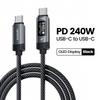 Toocki 240W OLED Display USB-C To Cable Laptop Tablet Fast Charging Digital Power Monitor 1m 2m 3m