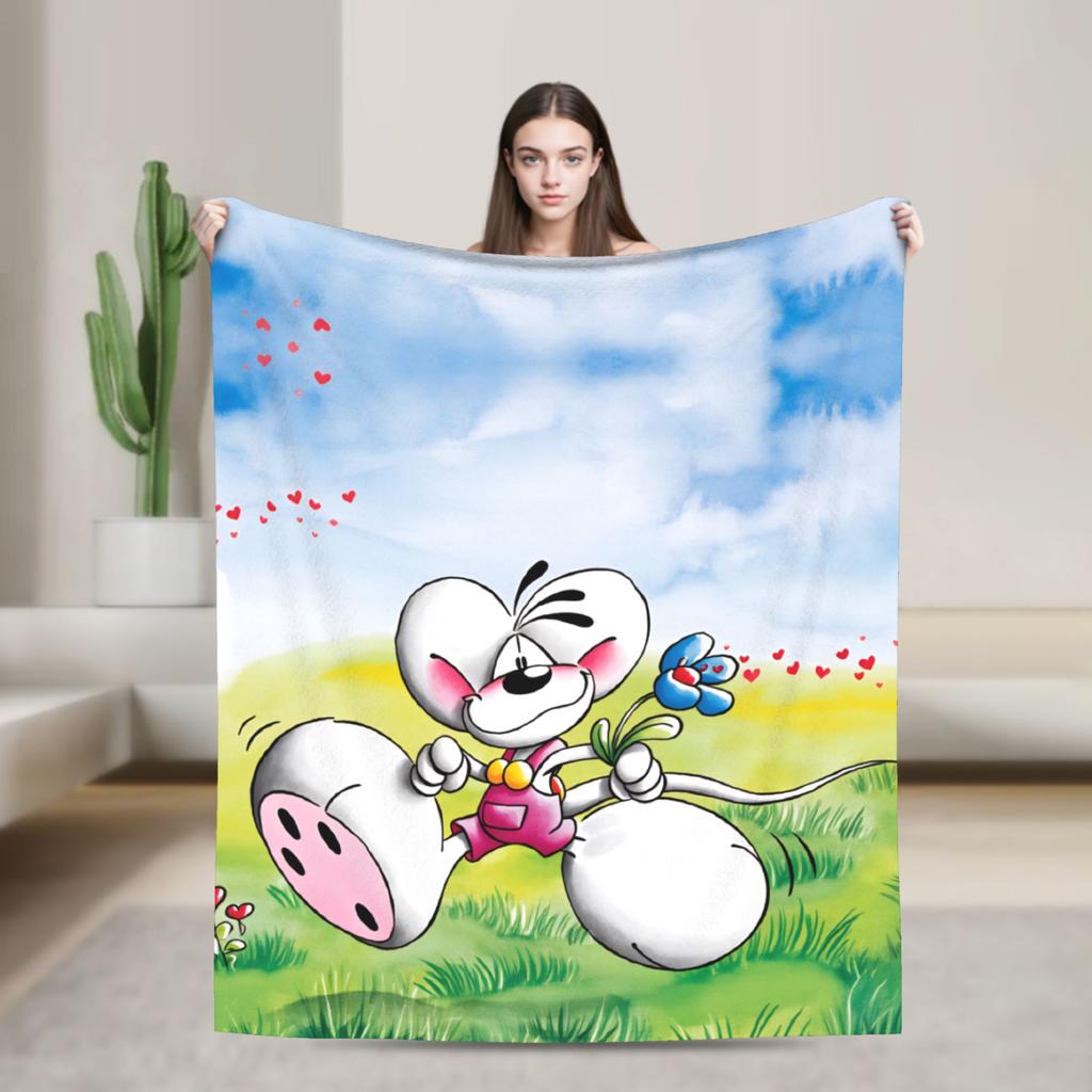 Christmas Diddl Super Soft Blankets  Travel Plush Throw Blanket Funny Living Room Flannel Bedspread Sofa Bed Cover