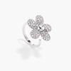 High-End Diamond Flower Jewelry Set: Bracelet, Ring, and Versatile Stud Earrings