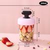 High Value Transparent Glass Oat Cup With Lid And Spoon Good Sealing With Scale Multicolor Optional Breakfast Cup