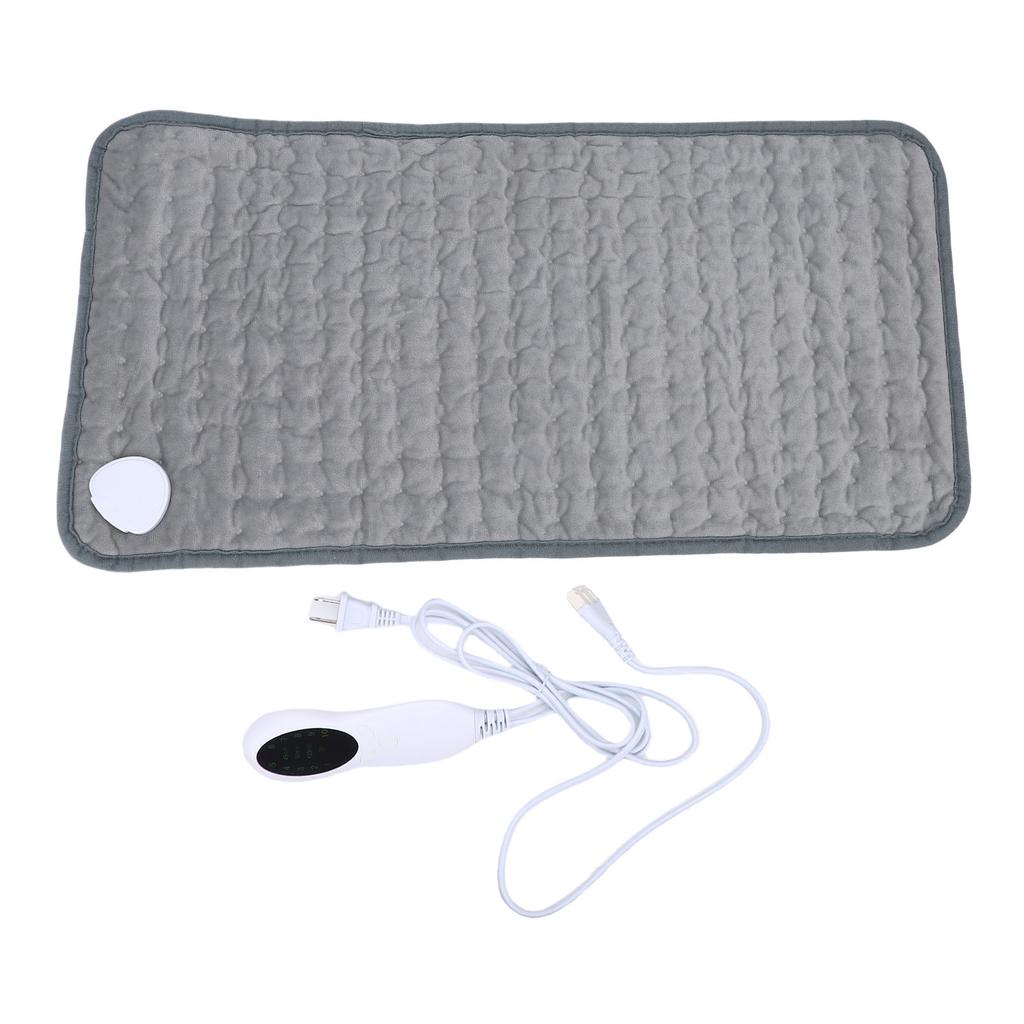 Värmedyna 10 Värmeinställningar Mjuk Flanell Bärbar Elektrisk Värmedyna för Mage Midja 30x60cm 75W