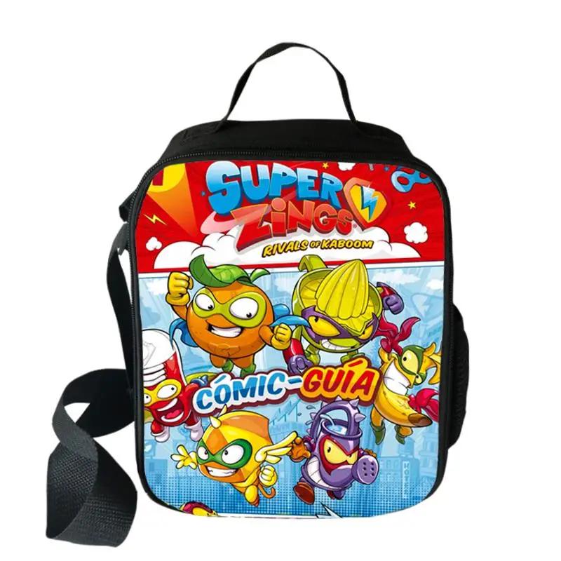 Fashion Student Crossbody Super Zings Lunchbox Thermal insulation Food Lunch Bag 3D Printed Picnic Insulated Handbags Ice Bags