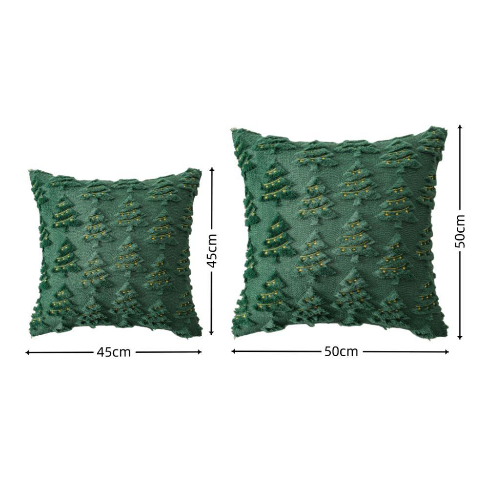 Christmas Tree Pillow Covers Golden Light String Cushion Case New Pillow Cases  for Xmas Party