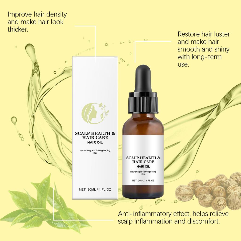 Rizinusöl zur Haarpflege verbessert trockenes und krauses Haar und spendet Feuchtigkeit und pflegt die Kopfhaut. Serumöl(30ml)