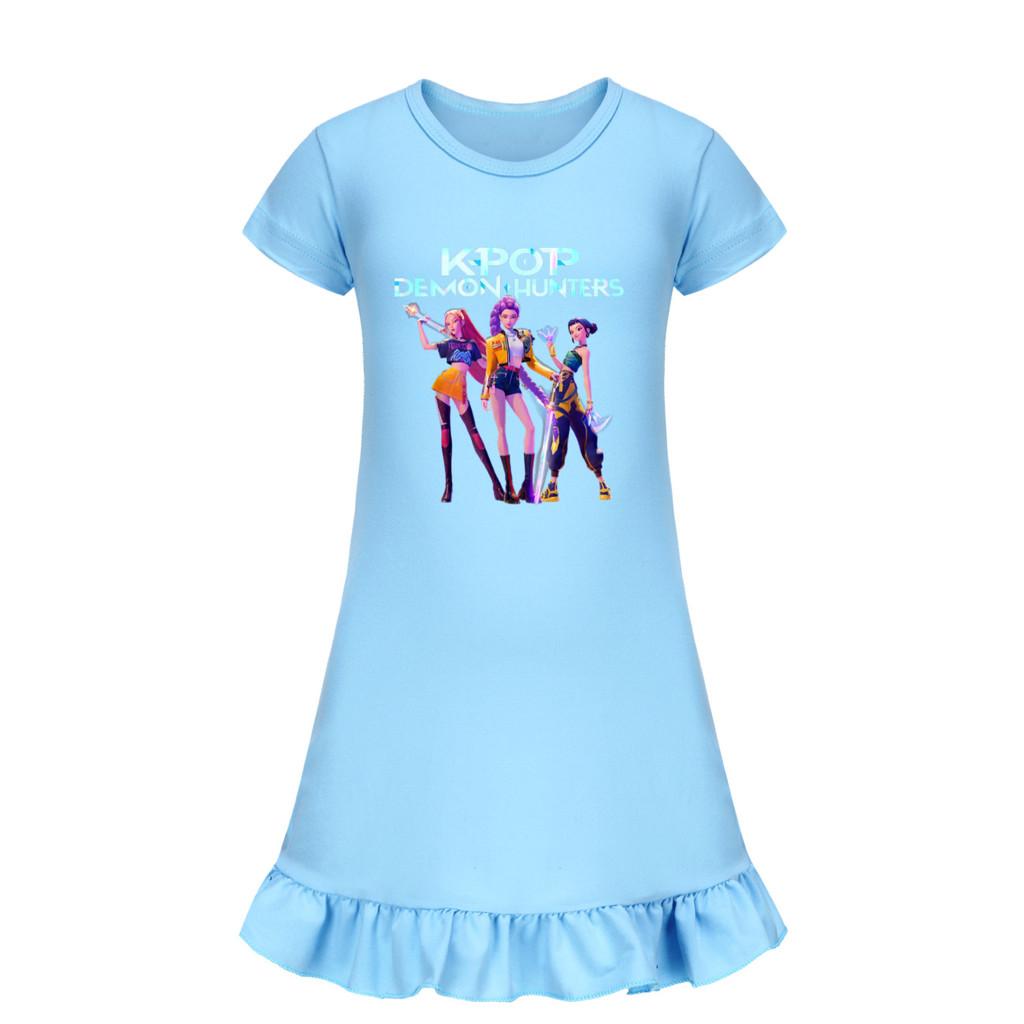 4993 Kids Girls Mira Zoey Rumi Printed Ruffle Short Sleeves Casual Dress