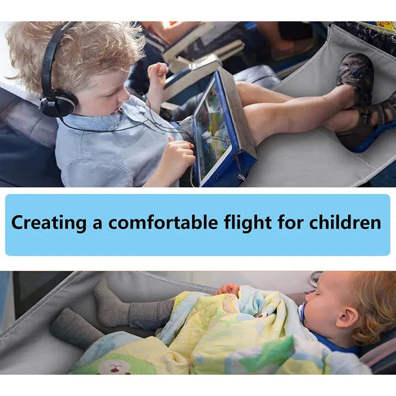 Portable Children's Airplane Travel Bed Airplane Footrest Baby Airplane Car Seat Rest Hammock Extender Long