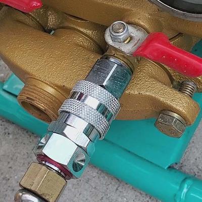 Adaptador de Conexión Rápida de Acero Inoxidable para Conexión de Aspersor y Fuentes de Agua para Riegos de Jardín y Césped