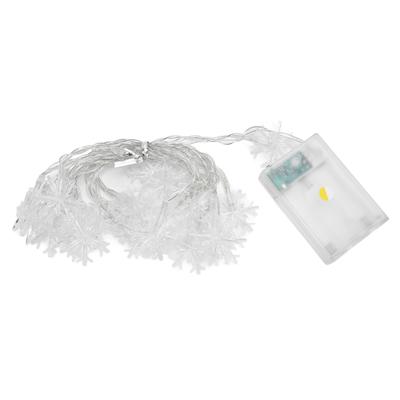 LED Snowflake Light String 20LED Battery Operated LED String Lights for Holiday Xmas Indoor Outdoor