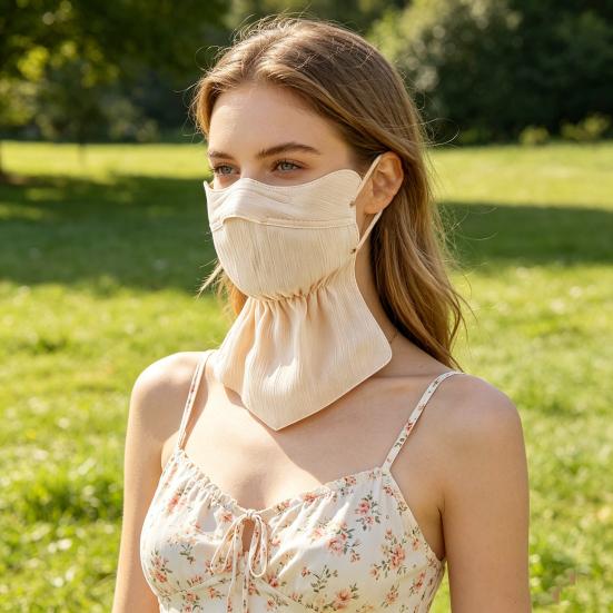 Gesichtsschutz Hochdichtes Anti-UV-Gewebe Sonnenschutz Gesichtsschutz 3D Maßgeschneiderte Passform Verstellbare Riemen Sommer Outdoor Gesicht