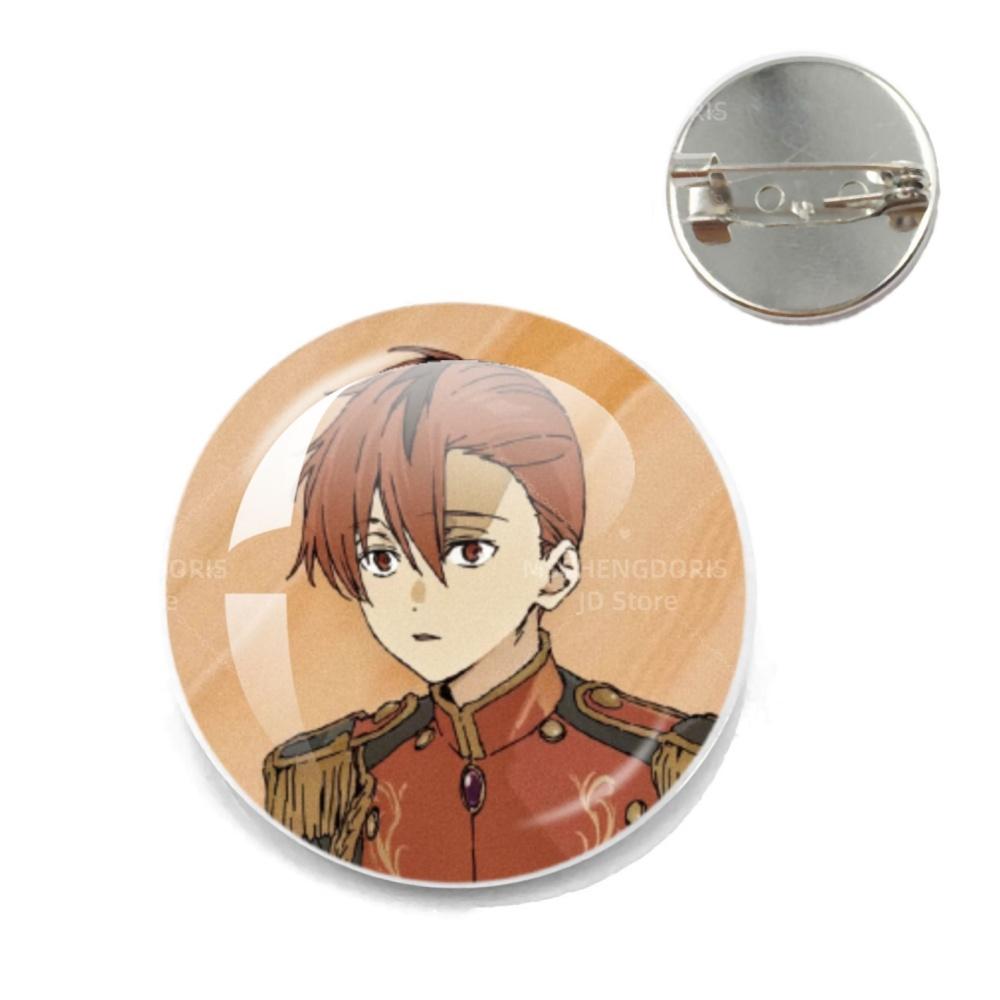 Anime Frieren Pins Cartoon Badge Round Creative Glass Metal Brooches For Backpack Jewelry Accessories Gifts