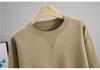 2026 Spring/Autumn Women's Loose Slimming Core-Spun Round Neck Solid Color Knit Sweater