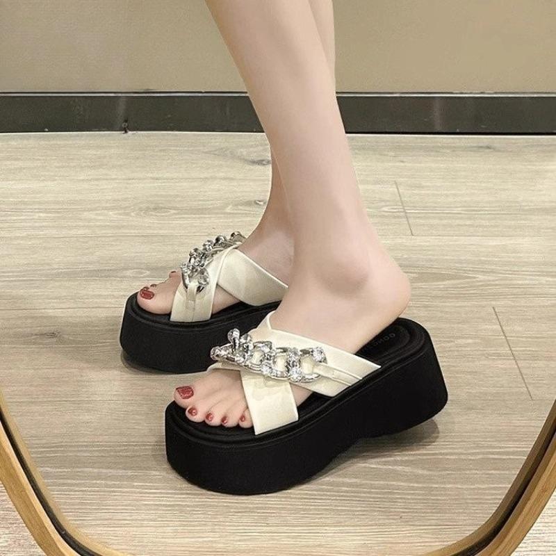 High-heel Flip-flops for Women - New Style Casual Beach Shoes - Single-strap Shoes