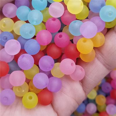Pendentif Acrylique Vente Chaude Perles Libres Collier Bracelet Couleur Bonbon 40 Pièces 8mm Pour Fabrication de Bijoux Bricolage Artisanat Perles Transparentes