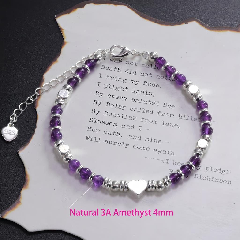 925 Silver Zircon Love Heart Bracelet For Women Bowknot Stars Bead Snake Bone Chain Jewelry Gift Dropship