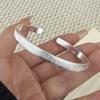 Xiaomi 100% Solid 925 Sterling Silver Retro Bracelet for Women Men Vintage Handmade Sparckling Flat Simple Bracelet Birthday Gift