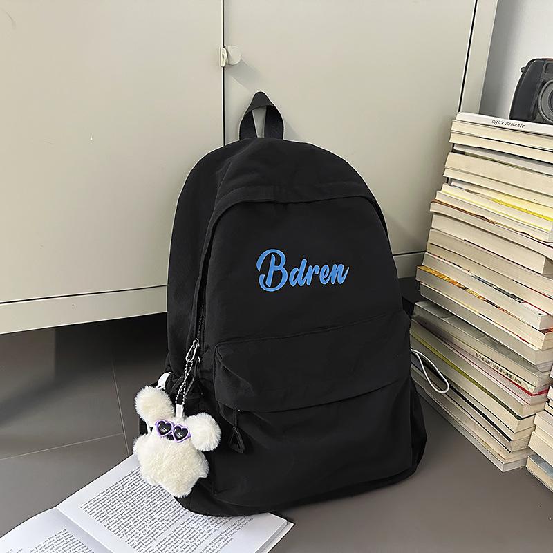 New Fashion School Bag Women's Large Capacity Backpack Lightweight Versatile High School Student Junior High School Student Backpack Tide