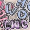 Embroidery label English letter patch Supply accessories Hand account DIY accessories Embroidery sticker cloth sticker