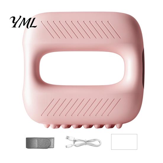 Thigh Vibration Relief Mini Electric Fascia Massager, Portable Muscle Relaxation Massage Ring with LCD Display, Adjustable Soothing Device Strap,