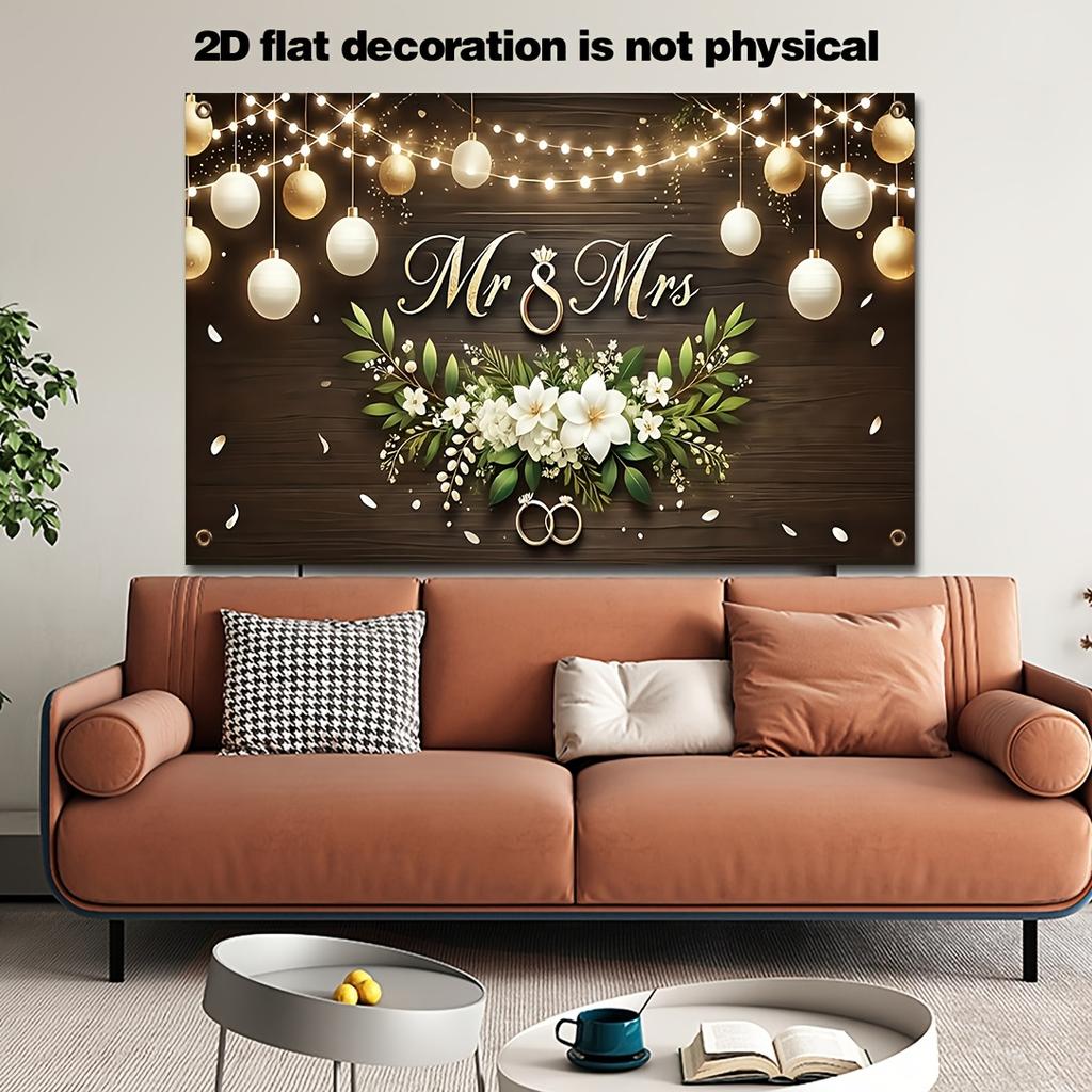 1Pcs Engagement Wedding Celebration Scene Decoration Background Romantic Backdrop Decorations For Photo Studio Booth Party
