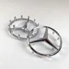 New For Mercedes Benz ABS 3D Star Logo Hollow Badge Sticker Car Steering Wheel Center Emblem For Mercedes Benz AMG GLK W202 W204