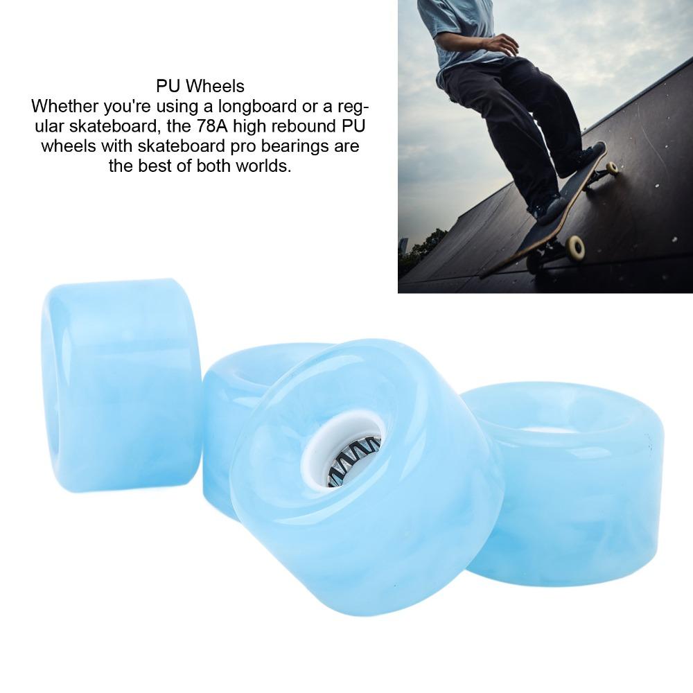4Pcs 78A Hardness Skateboard Wheel Set 65x43mm Skateboard Replacement Wheels  Street Wheels