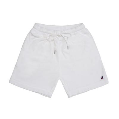 HANGOUT H Classic Logo Terry Shorts (White)